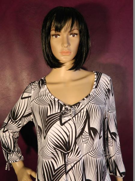 Gina Benotti Shirt Schwarz/Weiß Gr. M (40/42)