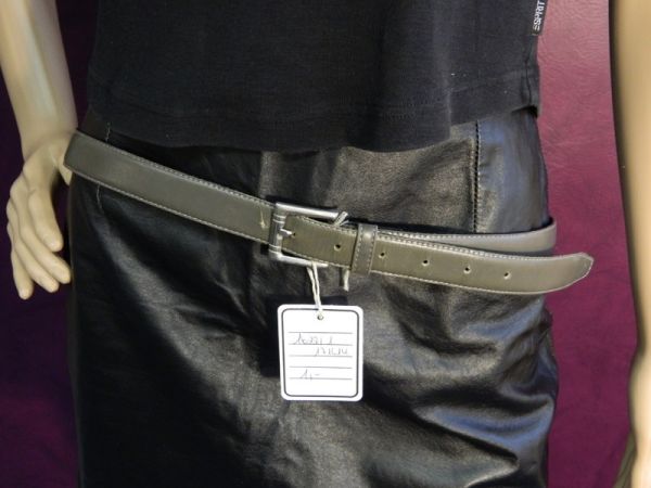 Kunstleder-Gürtel, grau