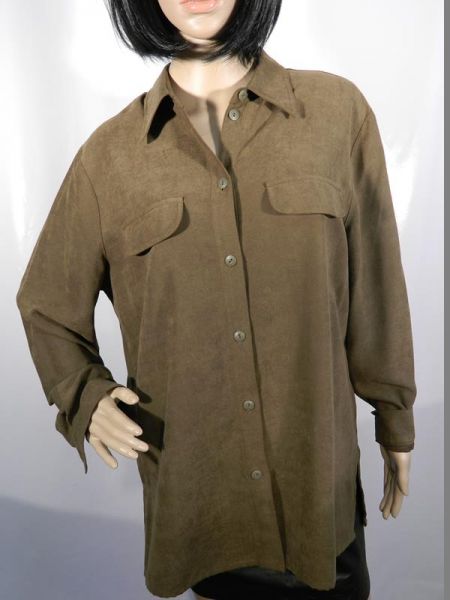 C&A Hemd Khaki Samt Gr. XL