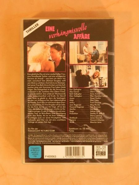 VHS "Eine verhängnisvolle Affäre"