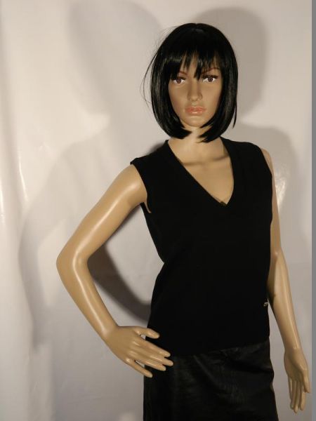 Street One Pullover ärmellos Schwarz Gr. 40