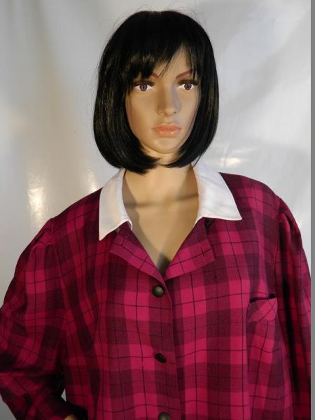 Bluse Lila kariert Gr. 48