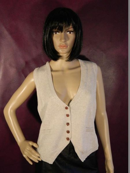 Bianca Strickweste Sandfarben Gr. 38