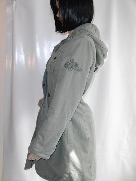 Winterjacke im Militärstil in Khaki Gr. 36/38