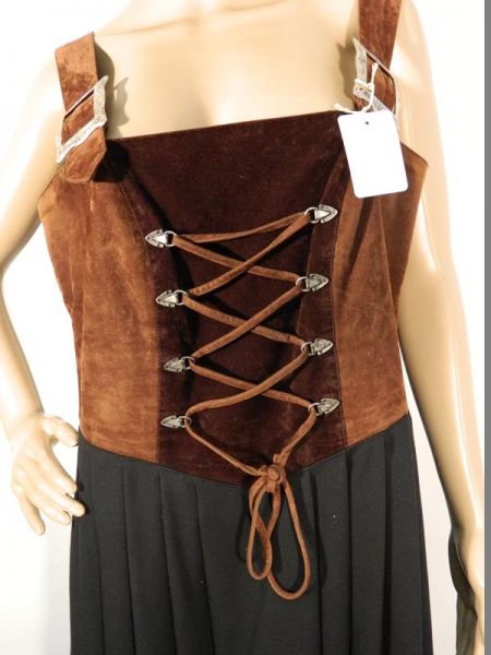 Dirndl/Kleid Braun/Schwarz Landhausstil Gr. 42