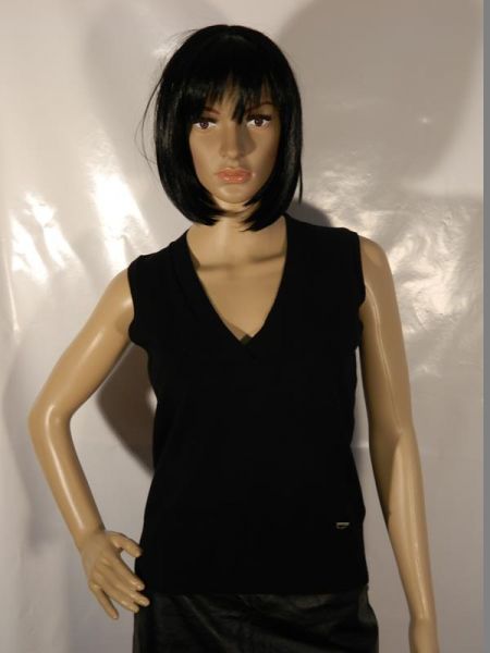 Street One Pullover ärmellos Schwarz Gr. 40