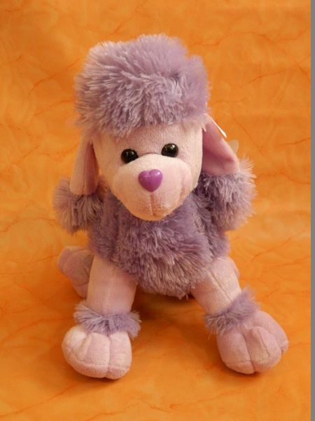 Stofftier Pudel lila