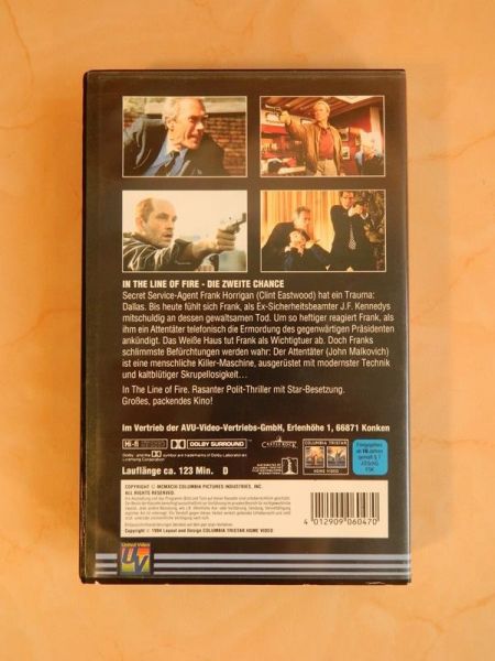 VHS "In the Line of Fire - Die zweite Chance"