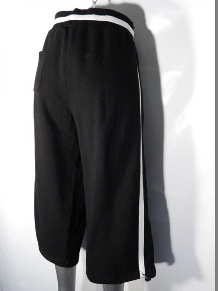 3/4 Sporthose Schwarz mit Weiss Gr. 50/54