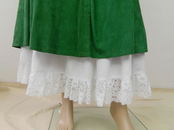 Trachten Unterrock, Weiß mit Spitze