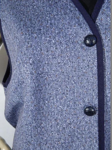 Ca Va Weste Blau Strickmuster Gr.44