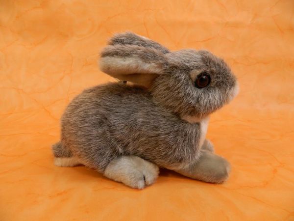 Stofftier Hase grau