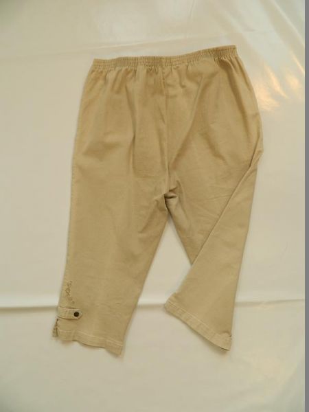 Caprihose Gummizug Creme beige Gr. 48