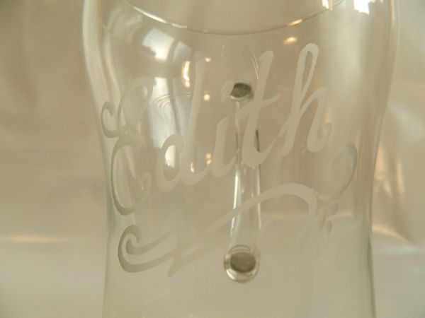 Glaskanne mit Gravur "Edith"