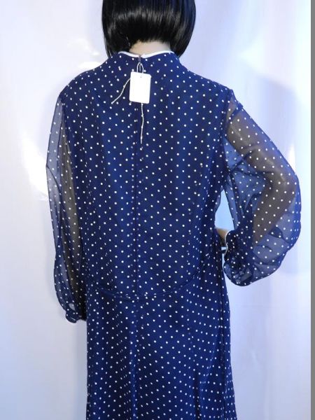 Esco Kleid Blau/Weiss Punkte Gr. 23/46