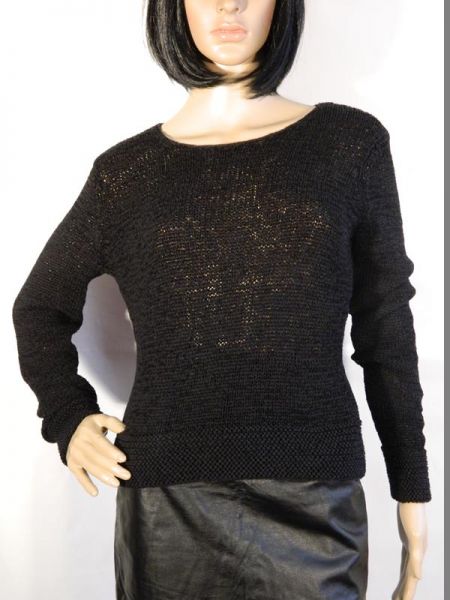 Mexx Netz-Pullover Schwarz Gr. S