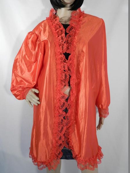 Jacke zum Umhängen Rot mit Spitze, Gr. 38