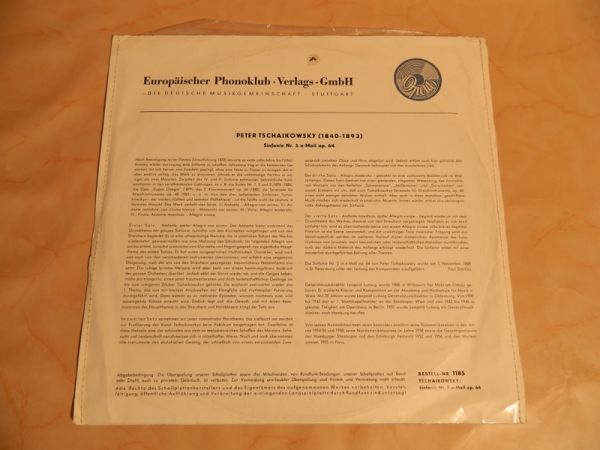 LP Tschaikowsky Sinfonie Nr. 5