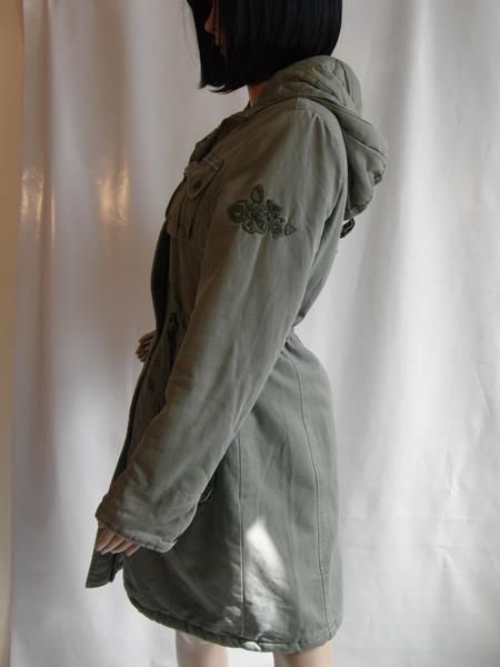 Winterjacke im Militärstil in Khaki Gr. 36/38