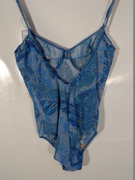 Badeanzug Blau Schlangenmuster Gr. 38