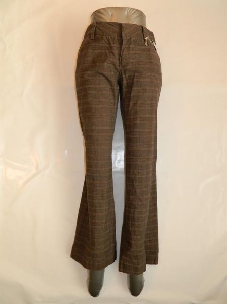 Fornarina Hose Kariert Grau Gr. 36