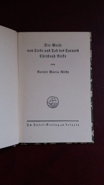 Rainer Marie Rilke, Die Weise von Liebe und Tod des Cornets Christoph Rilke
