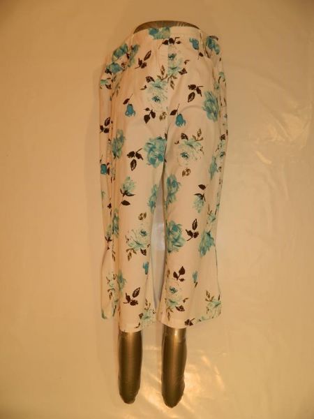 Stooker Hose Weiß mit Blättermuster Gr. 52