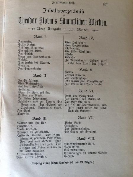 Theodor Storms Sämtliche Werke, 8 Bände in 4 Büchern
