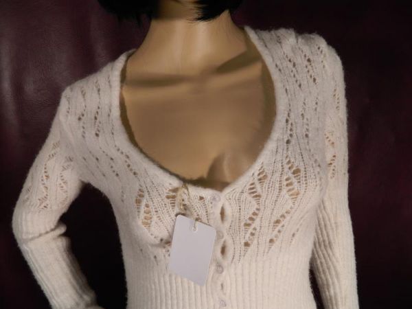 Strickjacke Creme Gr. M
