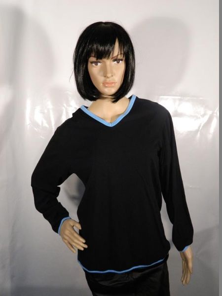 Sweatshirt Schwarz mit Blau Gr. 40/42