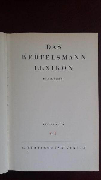 Bertelsmann Verlag, Das Bertelsmann Lexikon in 4 Bänden