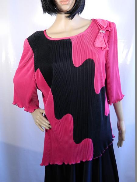 Kleid Pink Schwarz Gr. 48/50