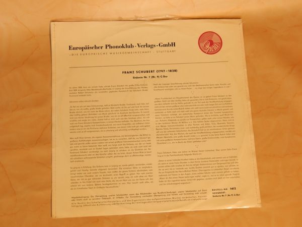 LP F.Schubert, Sinfonie Nr. 7