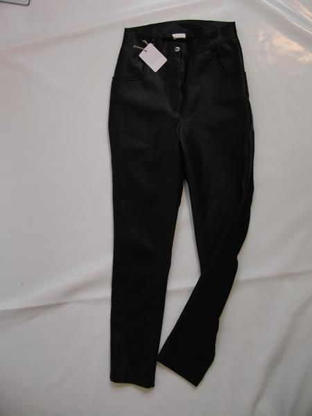 Kunstlederhose im Materialmix Gr. 34