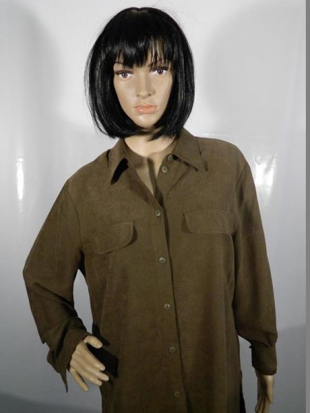 C&A Hemd Khaki Samt Gr. XL