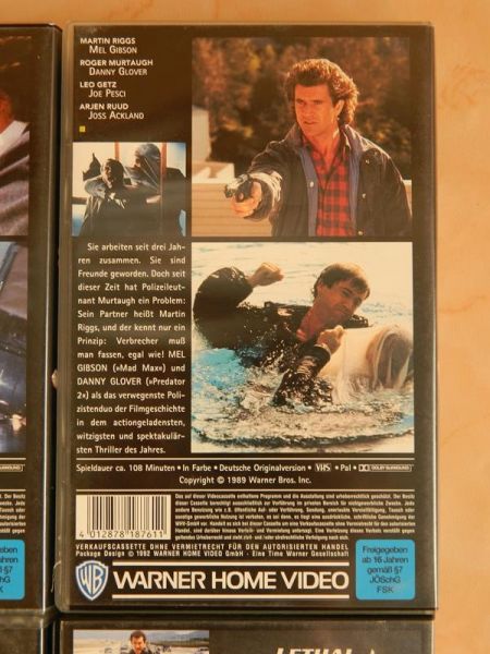 VHS Set 4-teilig "Lethal Weapon"