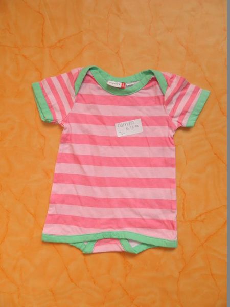 Body Rosa Gestreift mit Grün Gr. 50/56