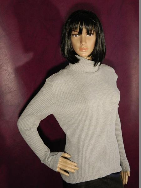 Pullover Grau mit Rollkragen Gr. XL