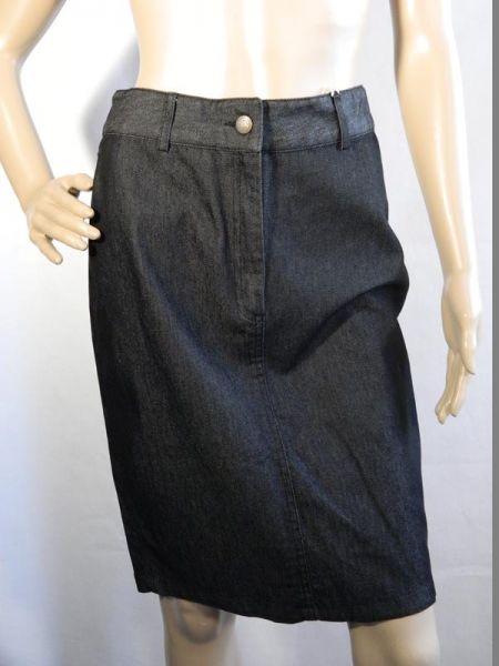 Hennes Jeansrock, Schwarz, Gr. 36