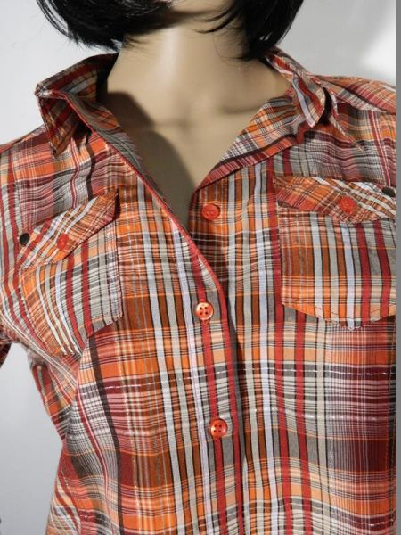 Gina Laura Hemd Rot gestreift Gr. M