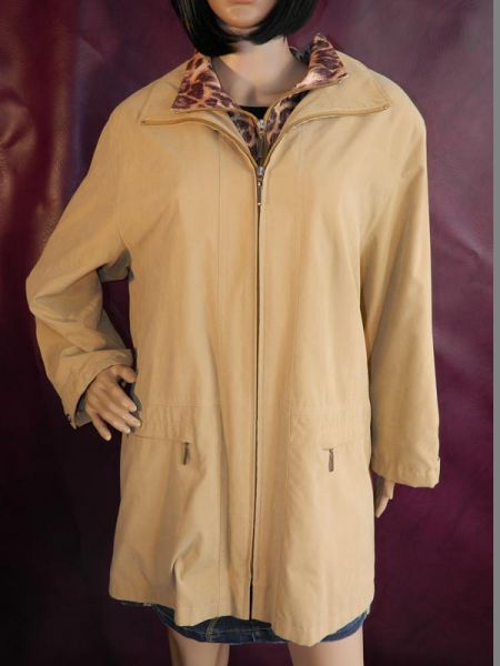 C&A Jacke Braun mit Leopardenmuster, ca. Gr. 40/42