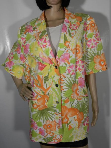 Corena Jacke Blumenmuster Gr. 48