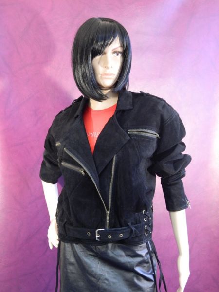 Biker-Jacke, Wildleder Gr. 38