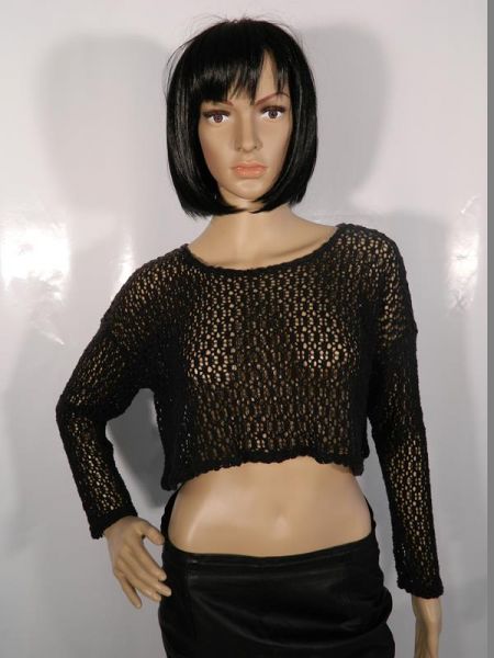 Netzshirt Schwarz kurz Gr. S