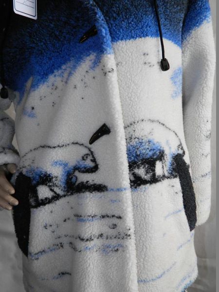 Jacke Weiß/Blau mit Kapuze, Gr. 40