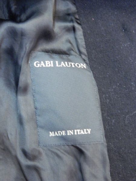 Woll-Jacke Biker-Stil schwarz mit Gürtel Gr. 40