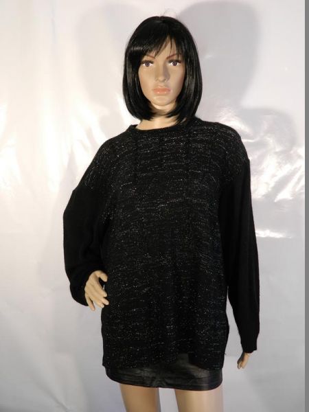 Pullover Schwarz Glitzer Gr. XXL