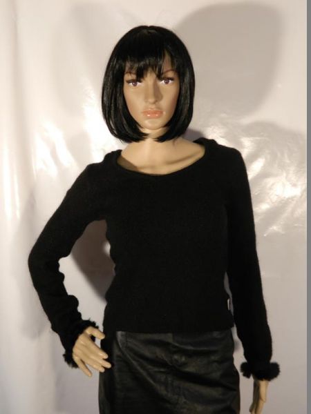 Jiggy Strickpullover Schwarz Gr. S