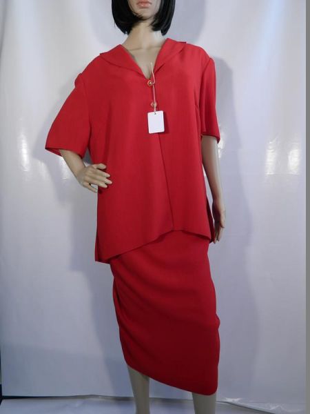 YSS Bluse mit Rock Rot Gr. 24 (2-teilig)