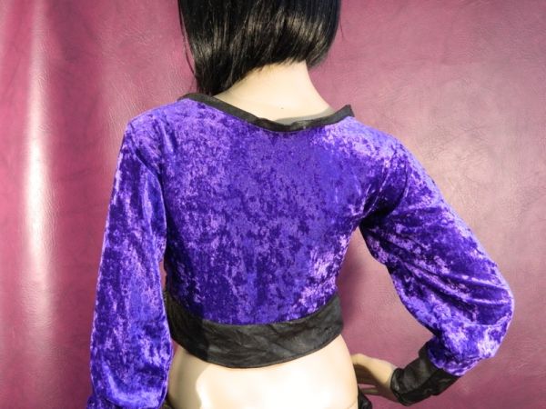 Samt-Bluse, Langarm Gr. S